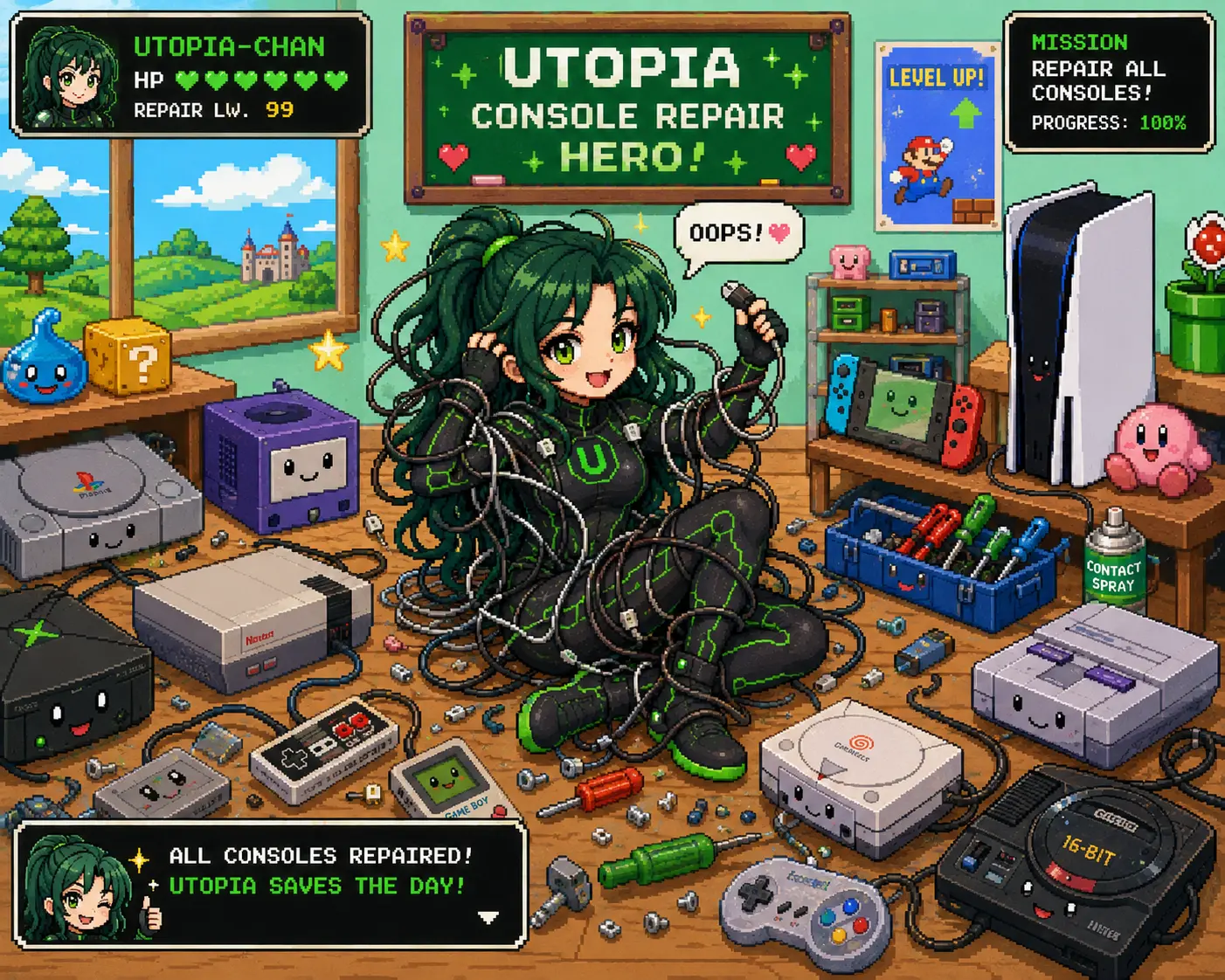 Utopia-Chan Konsolenreparatur im UTOPIA STORE